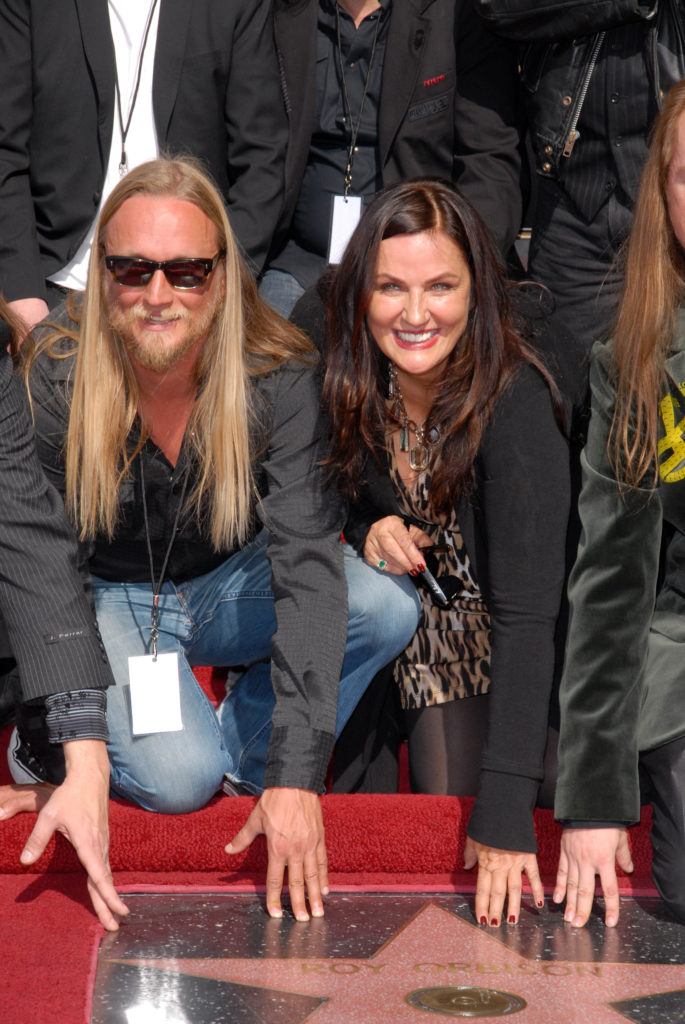 Roy Orbison Jr. and Barbara Orbison at the induction ceremony for Roy Orbison into the Hollywood Walk of Fame, Hollywood, CA. 01-29-10