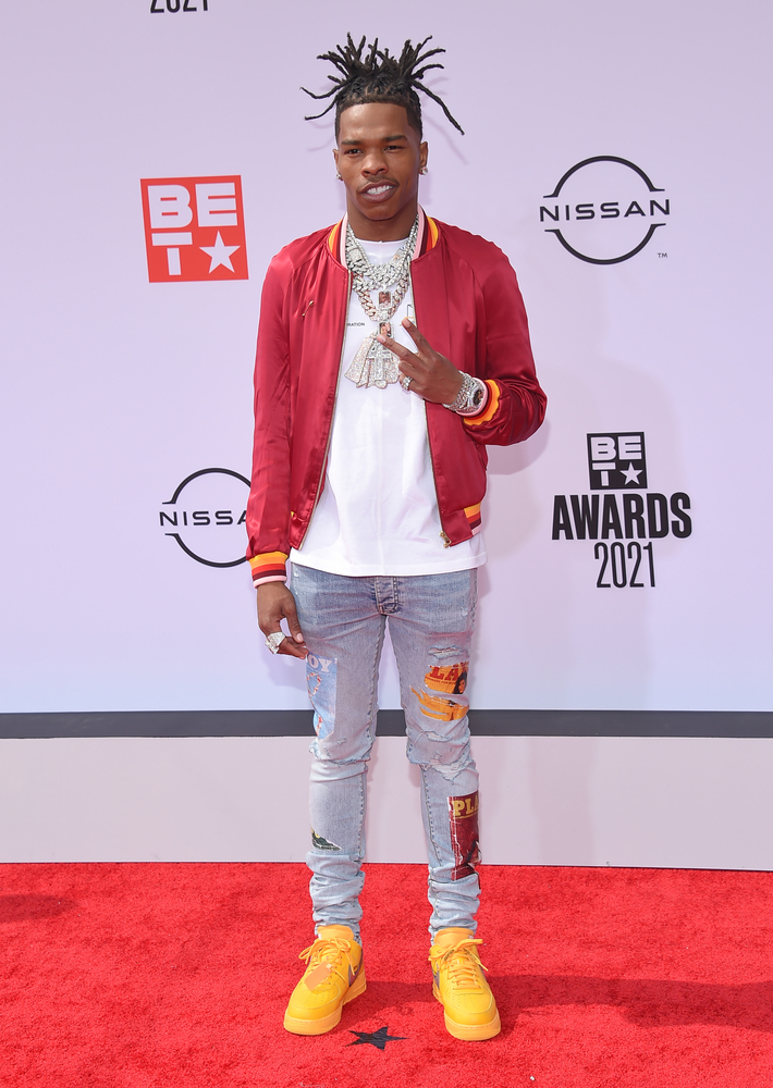 Lil Baby {Object} arrives for the 2021 BET Awards 