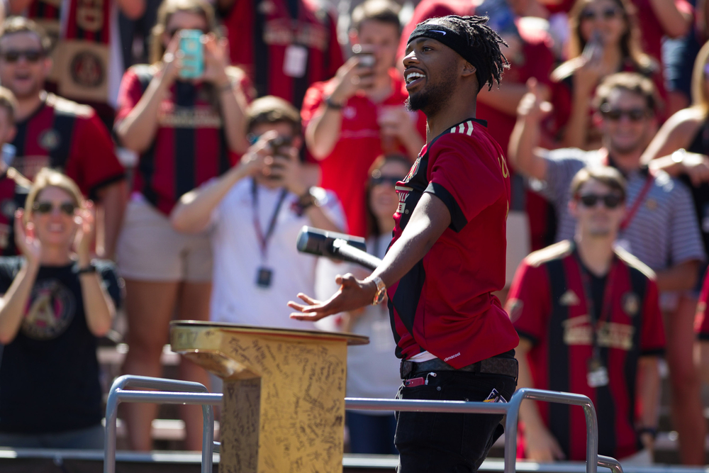 Music Producer Metro Boomin attended the MLS Atlanta United Hosted Orlando City 