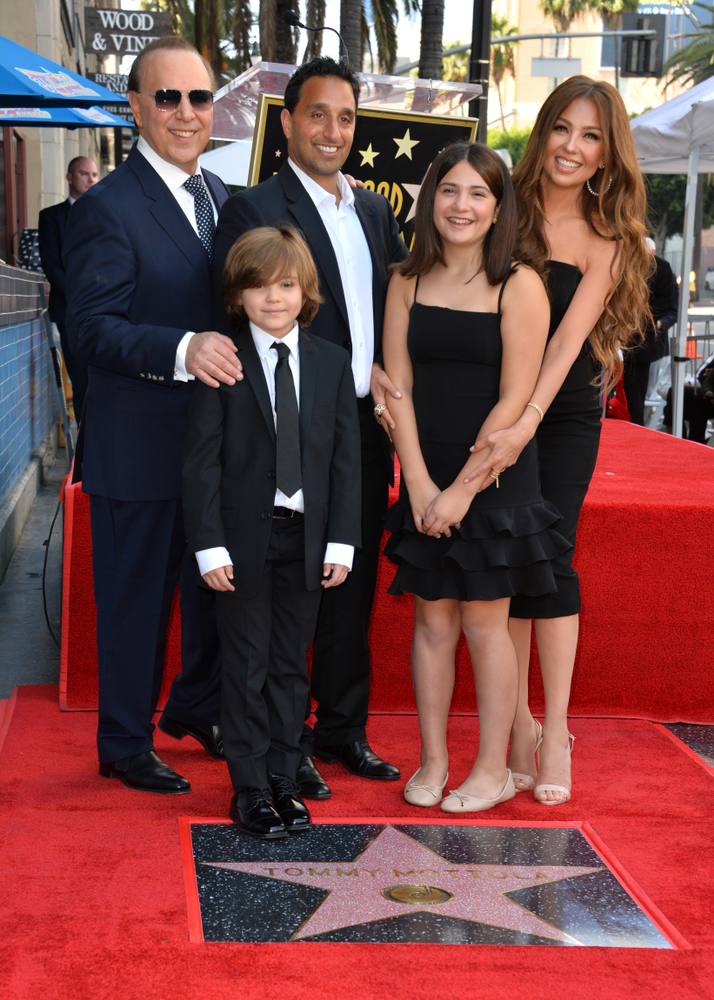 Tommy Mottola, Thalia Mottola, Michael Mottola & Family at the Hollywood Walk of Fame Star Ceremony