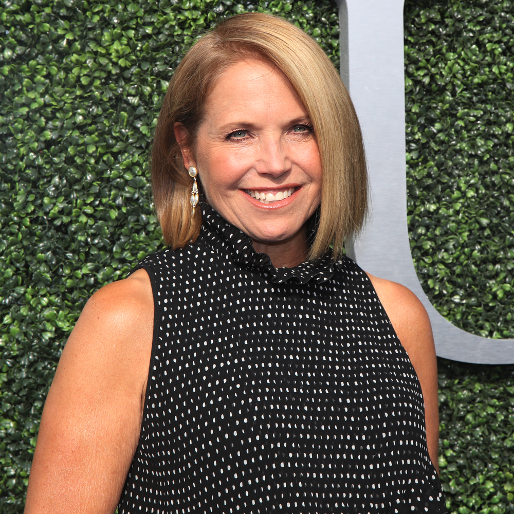 American journalist and author Katie Couric on the blue carpet 